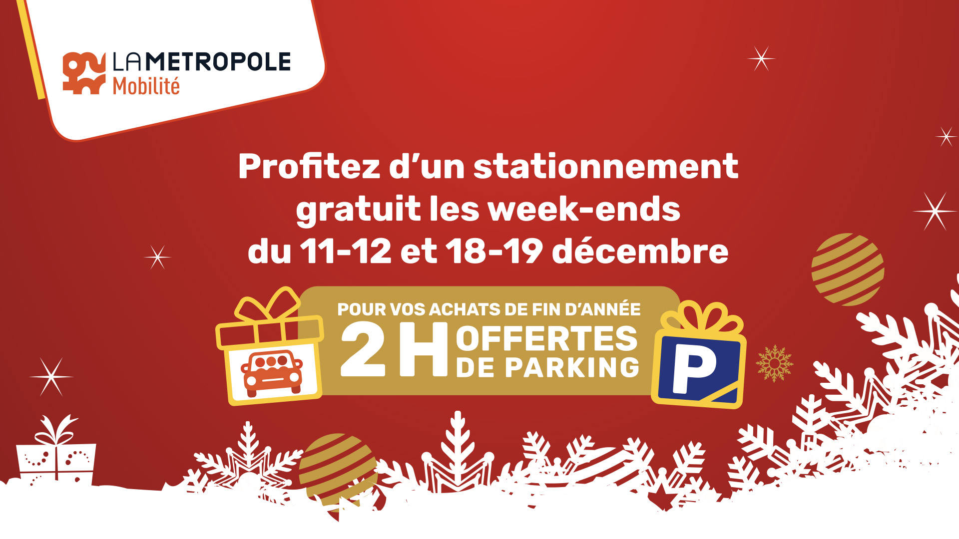 parking gratuit noel métropole